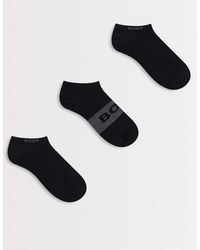 BOSS - Boss Bodywear 3-pack Logo Ankle Socks - Lyst
