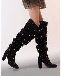 ASOS - – king – hochwertige overknee-stiefel aus wildleder - Lyst