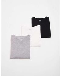ASOS - Essentials 3 Pack Regular Fit T-shirt - Lyst