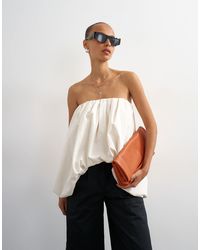TOPSHOP - Bubble Hem High Low Bandeau - Lyst
