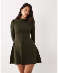 ASOS - Supersoft Grown On Neck Long Sleeve Mini Dress - Lyst