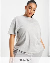 Simply Be Boxy T-shirt - Grey