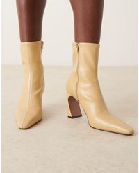 ASOS - Esme Bone Banana Heel Ankle Boots - Lyst