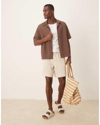 ASOS - Halflange Short Met Wafeltextuur - Lyst