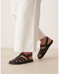 ASOS - Midas - chaussures plates style pêcheur en cuir - Lyst