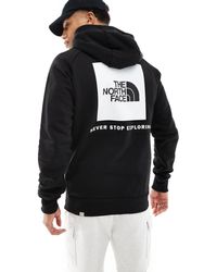 The North Face - Raglan Red Box Hoodie - Lyst