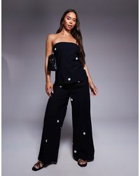 River Island - Printed Polka Dot Trousers - Lyst