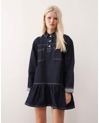 silence + noise sandra long sleeve mini dress Silence + Noise Sandra Paisley Print Long Sleeve Mini Dress