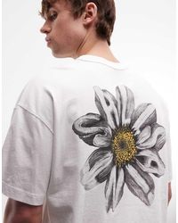 AllSaints - Petals Short Sleeve Graphic Logo T-shirt With Back Print - Lyst