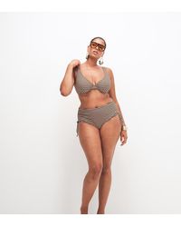 ASOS - Asos Design Curve Dori Ruched High Waisted Bikini Bottom - Lyst