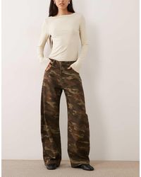 ASOS - Printed Barrel Leg Pant - Lyst