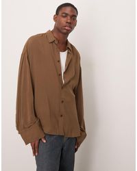 ASOS - Volume Oversized Shirt With baggy Sleeves - Lyst