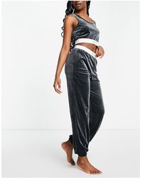 Missguided Velour Lounge Set - Grey