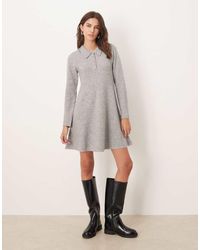 Jdy - Polo Knitted Mini Dress - Lyst