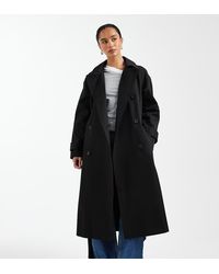 ASOS - Asos Design Petite Longline Water Repellent Trench Coat - Lyst