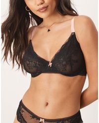 ASOS - Fuller Bust Stevie Lace Underwired Bra With Contrast Trims - Lyst