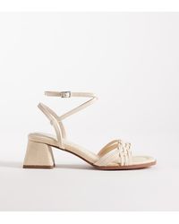ASOS - Wide Fit Humble Plaited Detail Block Mid Heel Sandals - Lyst