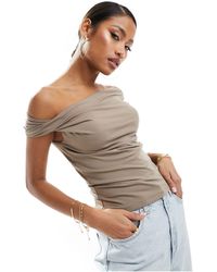 Abercrombie & Fitch - Off The Shoulder Twist Top - Lyst