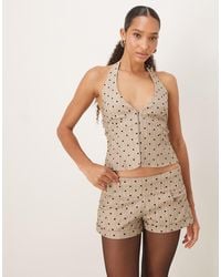 Motel - Lumin Mini Polka Dot Shorts - Lyst
