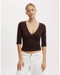 Cotton On - Maple V Neck 3/4 Sleeve - Lyst