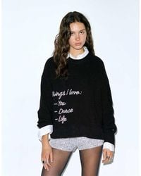 Pull&Bear - Text Sweater - Lyst