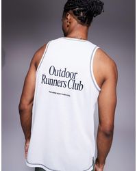 4505 - Outdoor Runner Back Graphic Quick Dry Mesh Tank - Lyst