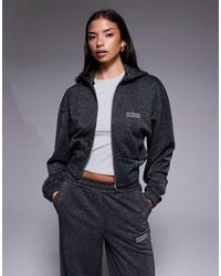 ASOS - Weekend Collective Co-ord Zip Through Hoodie With Metallic Thread - Lyst