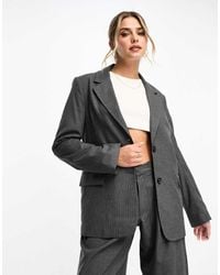 Pull&Bear - Pinstripe Oversized Blazer - Lyst