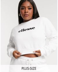 Ellesse Укороченный Джемпер И Джоггеры Белого Цвета Plus-белый