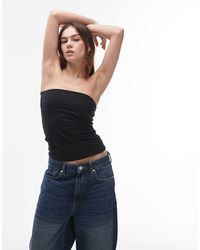 TOPSHOP - Top A Fascia Taglio Lungo - Lyst