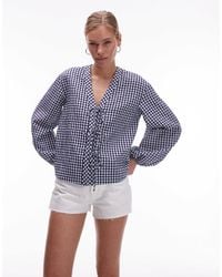 ARKET - V-neck Blouse With Bow Tie Front - Lyst