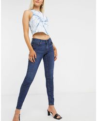 Vero Moda Jean effet usé - foncé - Bleu