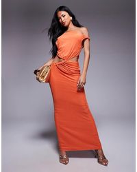 ASOS - Slinky Maxi Dress With Cut Outs And Twist Detail - Lyst