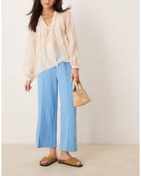 ASOS - Elegante Culotte-Broek Van Linnenmix - Lyst