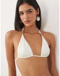 ARKET - Mix And Match Tie Up Beaded Bikini Top - Lyst