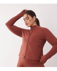 4505 - Curve Icon Zip Up Studio Long Sleeve Top - Lyst