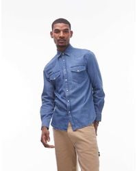 Tommy Hilfiger - Regular Fit Lightweight Western Denim Shirt - Lyst