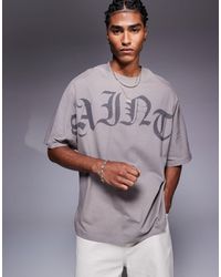 River Island - Sainte Logo Oversized T-shirt - Lyst