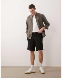 Jack & Jones - Drawstring Linen Mix Blend Shorts - Lyst