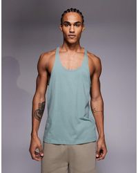 4505 - Icon Cotton Stringer Singlet With Quick-dry Finish - Lyst
