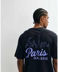 Only & Sons - Camiseta Negra Extragrande Con Estampado De "Paris" En La Espalda-Negro - Lyst