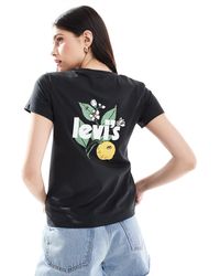Levi's - Camiseta negra con logo - Lyst