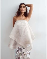ARRANGE - Embellished Sequin Bandeau Maxi Dress With Overlayer - Lyst