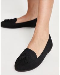 Wide fit mocassins avec chaîne New Look en coloris Noir Femme Chaussures Chaussures plates Souliers et mocassins 