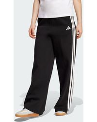 adidas Originals - Adidas 3-Stripes Fleece Wide Pant - Lyst