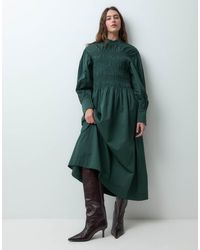 Muse Assembly - Long Sleeve Shirred Rina Maxi Dress - Lyst