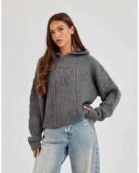 CERNUCCI - Cn Cable Knit Oversized Hoodie - Lyst
