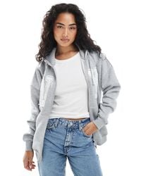 Daisy Street - Zip Up Hoodie With Graphic - Lyst