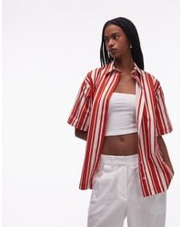 TOPSHOP - Poplin Resort Shirt - Lyst