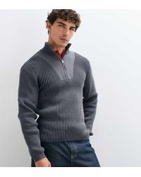 Collusion - 3/4 Zip Funnel Neck Sweater - Lyst